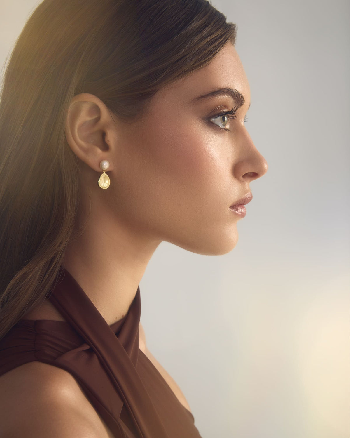 Boucles d'oreilles Ella or mannequin