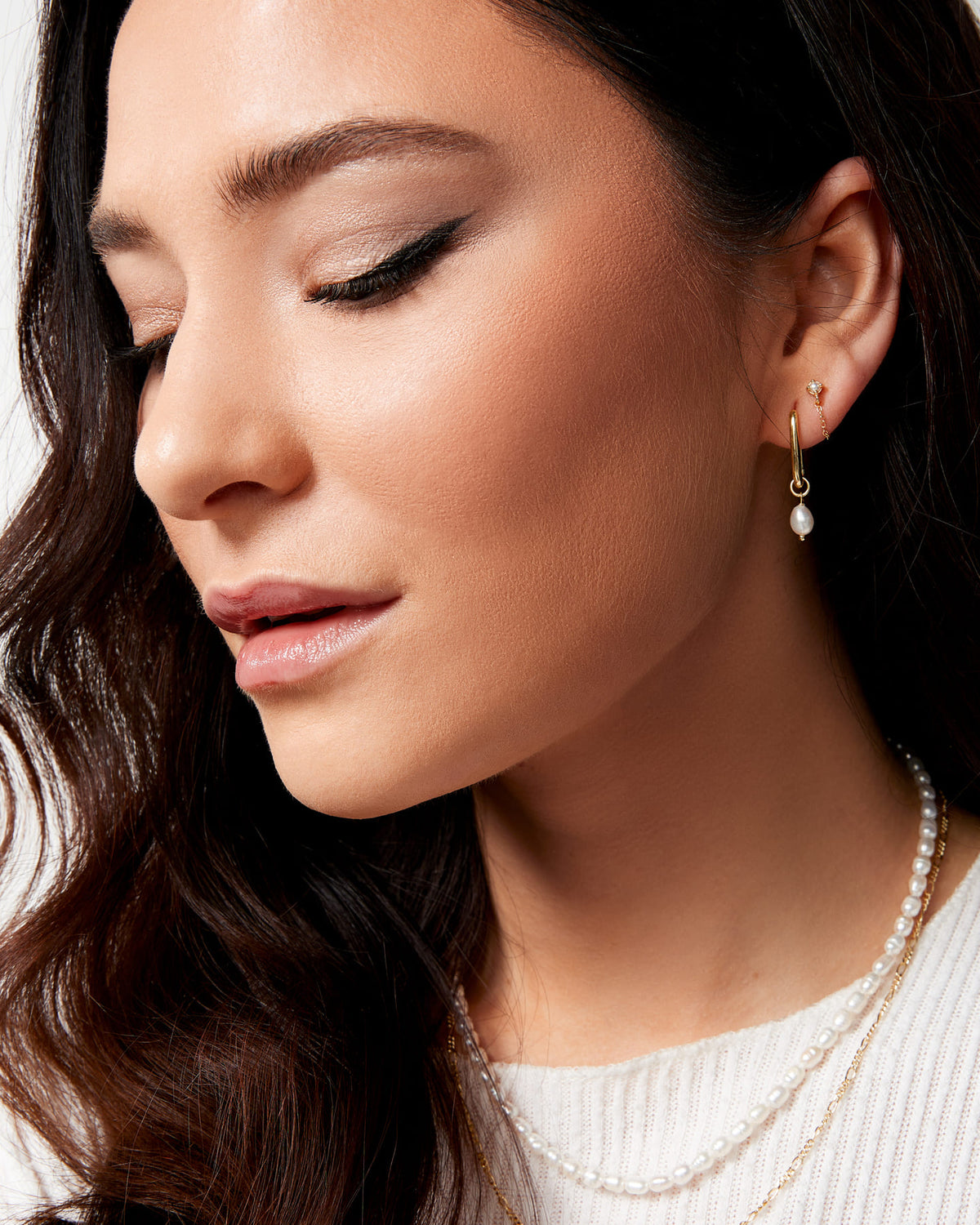 Mannequin Boucles d'oreilles Justine, Lilya Or