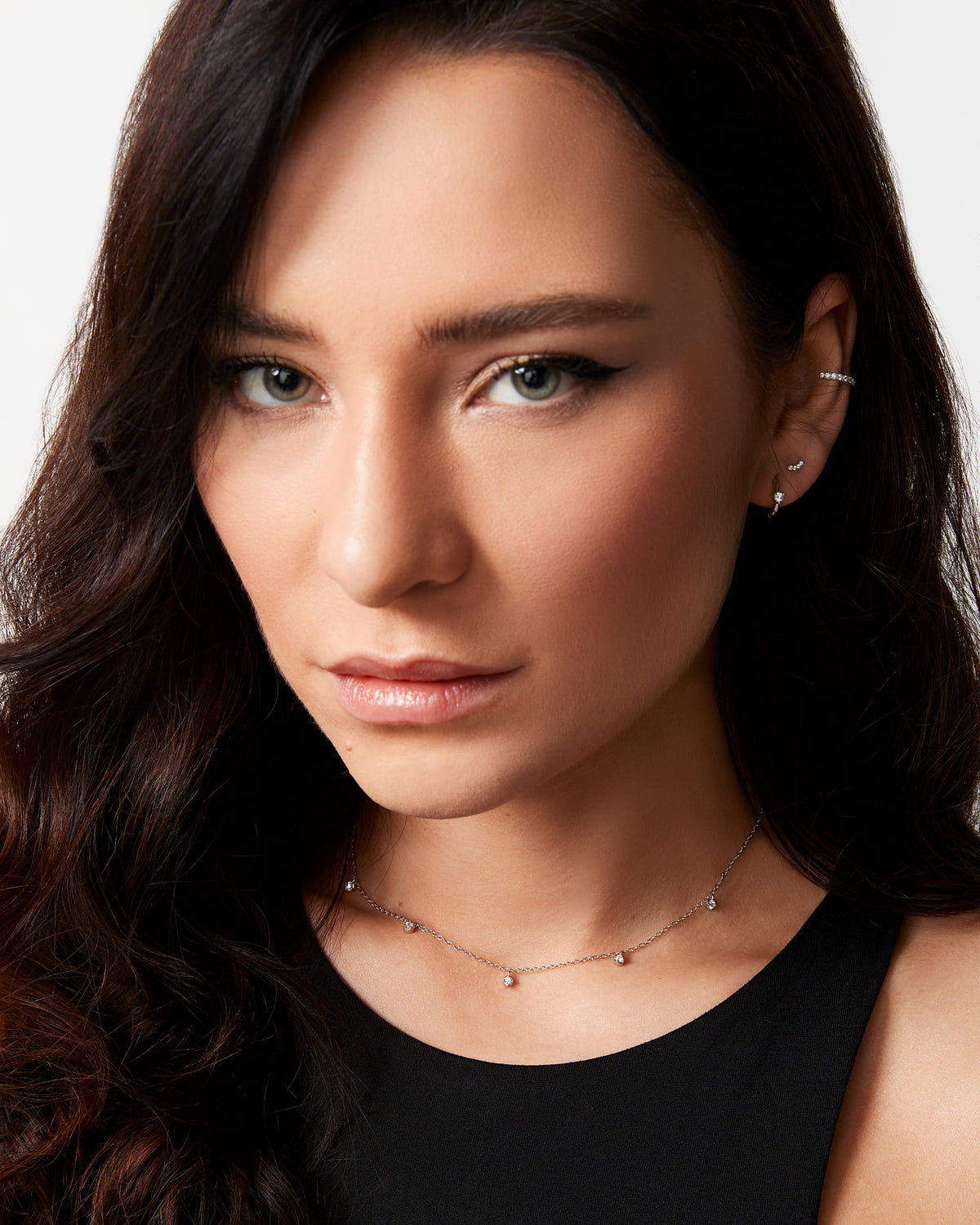 Mannequin Boucles d'oreilles Maya, Lana, Élodie argent
