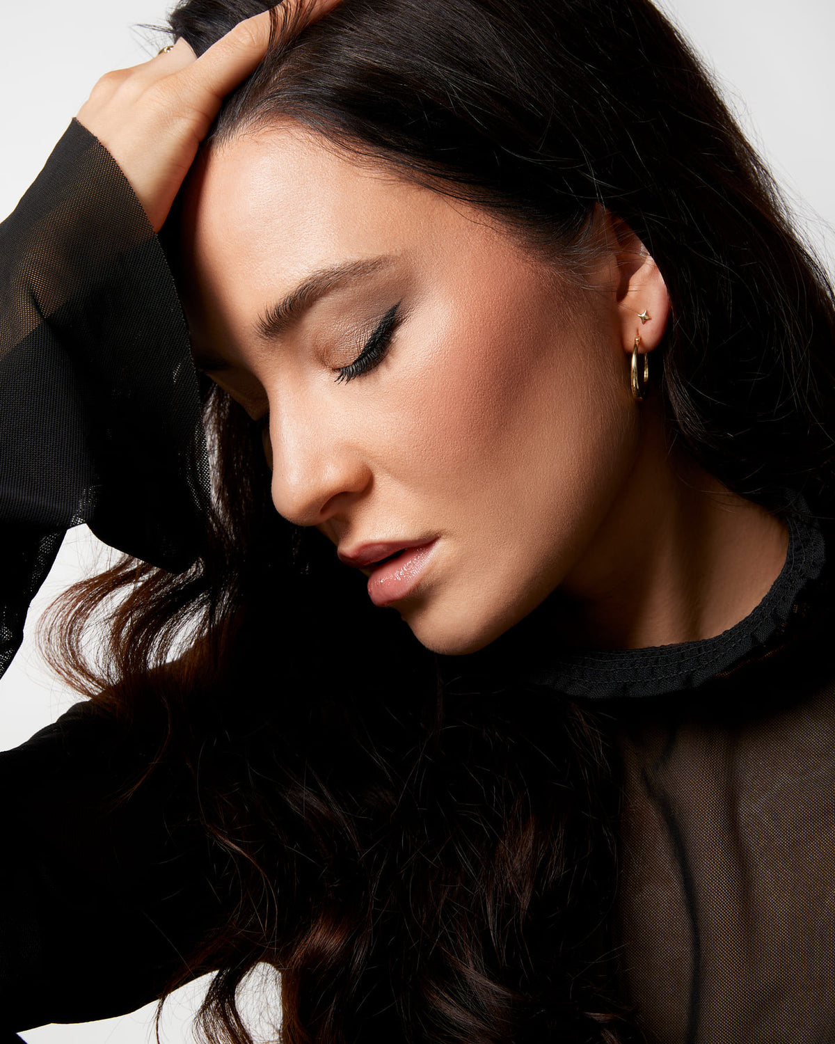 Mannequin Boucles d'oreilles Pauline or 2