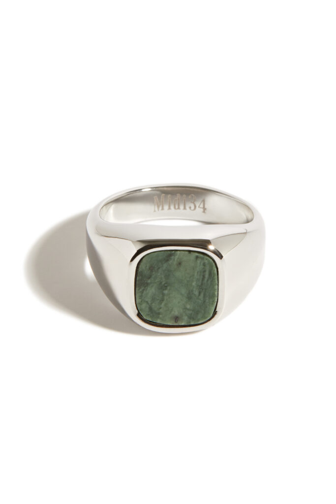 （美品）TOMWOOD oval green marble ring 54 The Oval Green Marble | Tom Wood | Dame | Retro