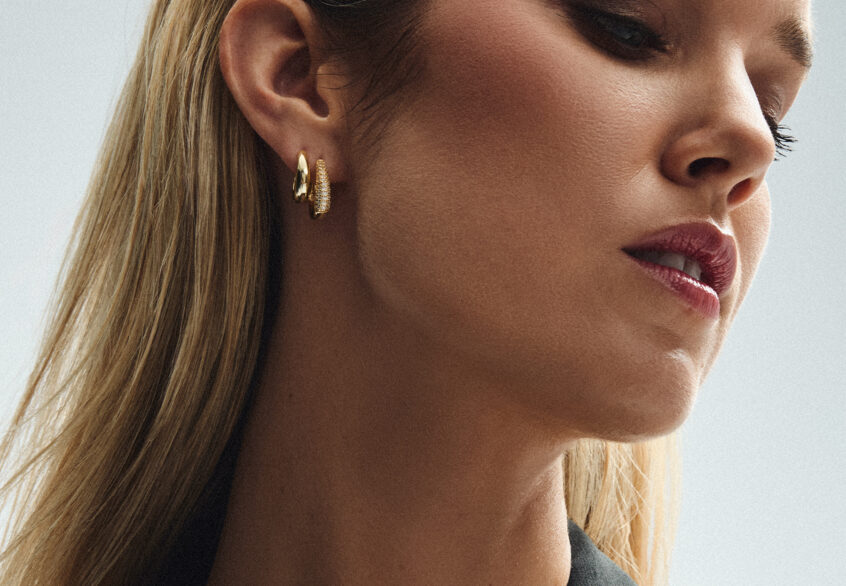Boucles d'oreille anneaux Sabrina et Olivia or
