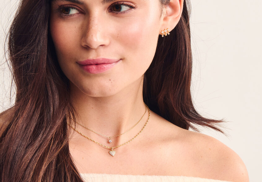 Pendentif Coeur Brillant Or 3