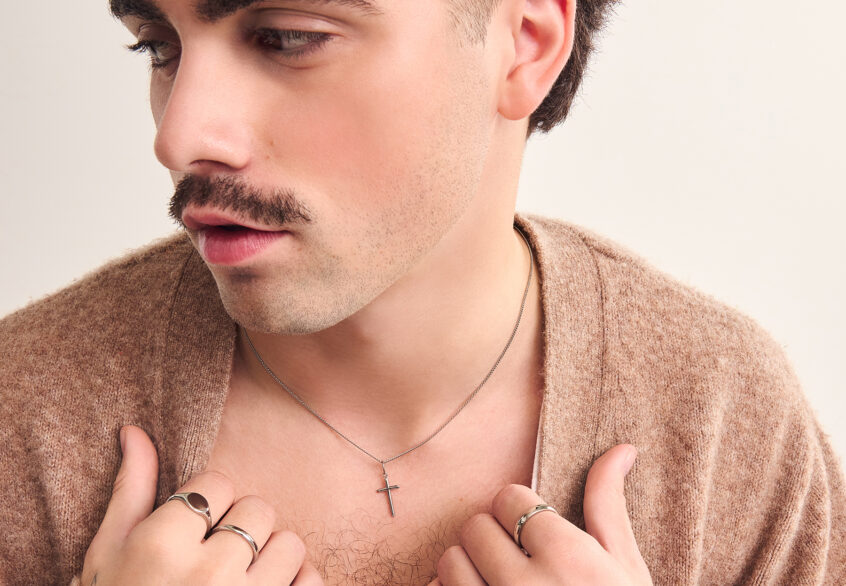 Pendentif Romain Or Blanc, Chaîne Arnaud Or Blanc, Bague Renaud Or Blanc