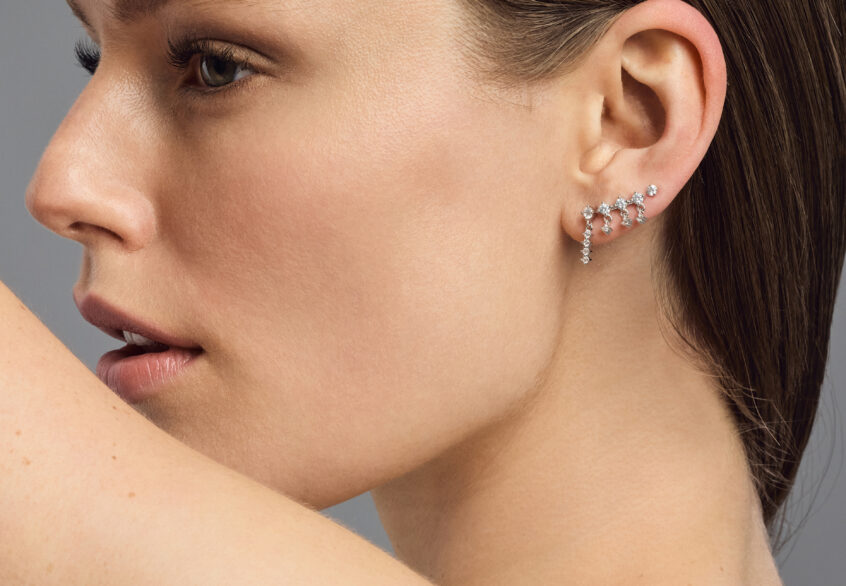 Boucles d'oreilles Angelina or blanc, boucles d'oreilles Marilie or blanc, boucles d'oreilles Valérie or blanc