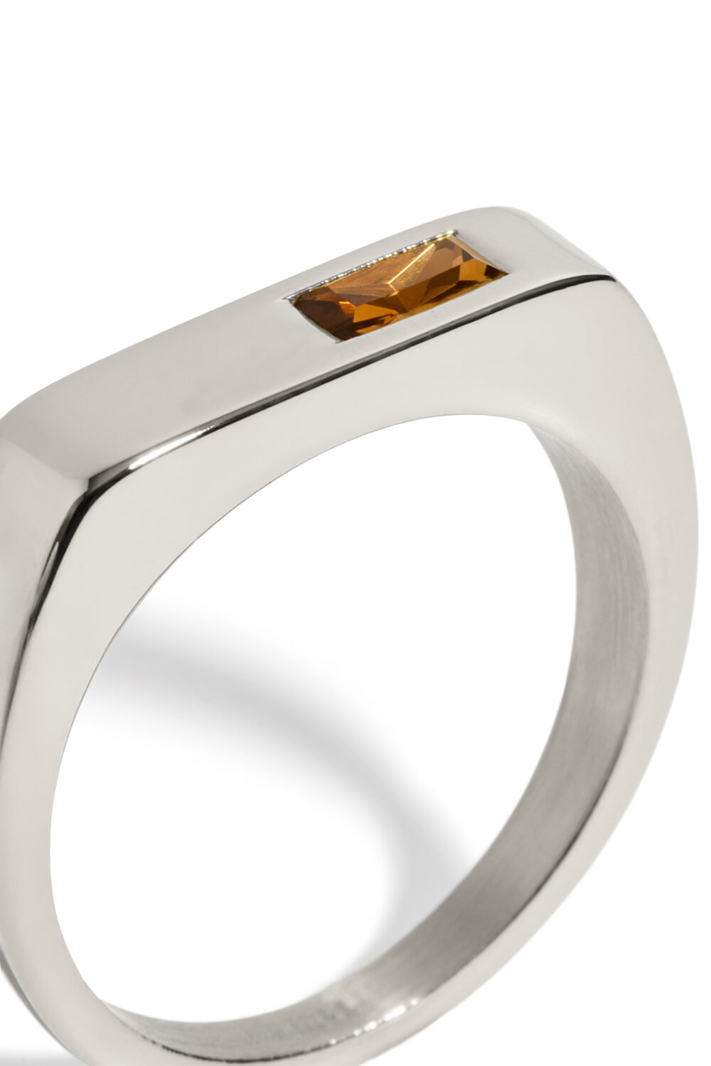 Bague Evan - Zircon Brun