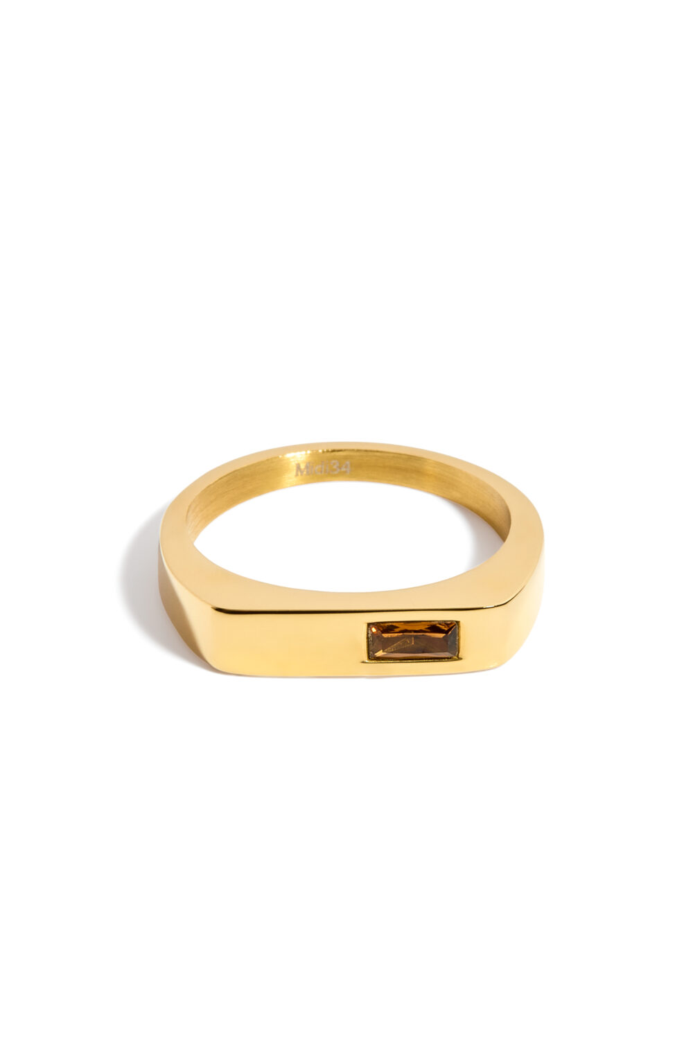 Bague Evan - Zircon Brun