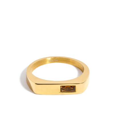Bague Evan – Zircon Brun