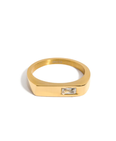 Bague Evan – Zircon Blanc
