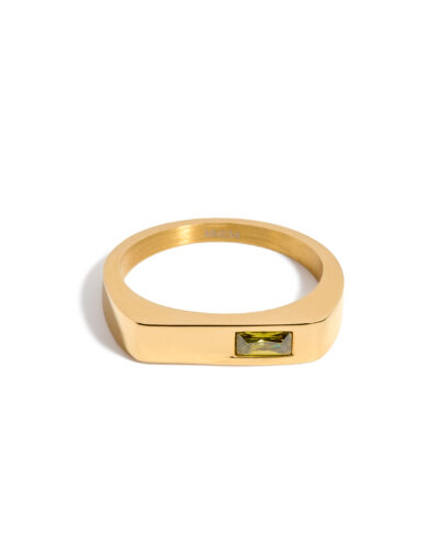 Bague Evan – Zircon Vert